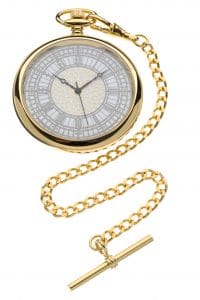 House of Commons dial gold-plated bespoke pocket watch