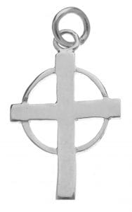 Small Lady Margaret Beaufort's Cross silver charm, bespoke jewellery by Mallards.