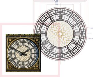 The design for the Elizabeth Tower dial pocket watch