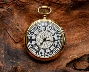 A Mallards pocket watch based on the dial of the Elizabeth Tower clock