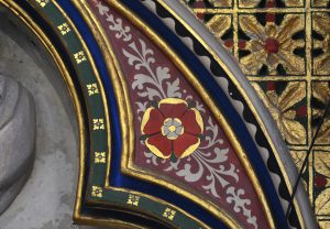 A painted Tudor Rose in Westminster Abbey