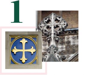Step 1 of How We Work, showing the initial photographs, in this case, two Westminster Abbey crosses