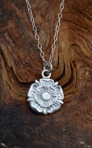 Silver Tudor Rose Pendant