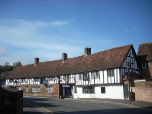 The Rose and Crown, an old half-timbered inn