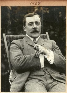 John Hook an Edwardian gentleman, smokes a pipe and shows off his cufflinks!